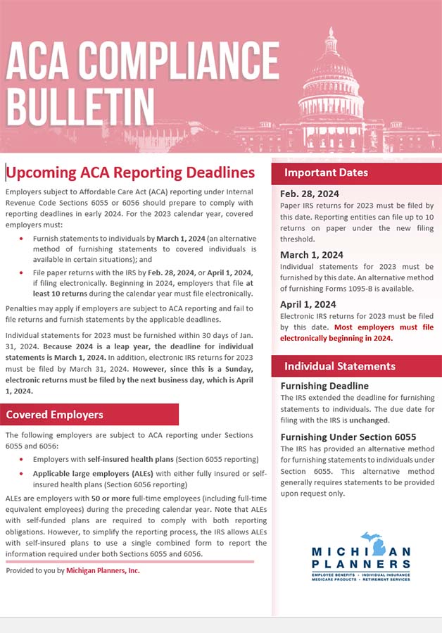 Aca Reporting Deadline 12.19.23