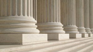 The pillars of the White House