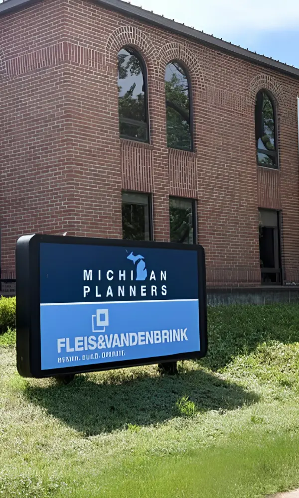 The exterior of the Michigan Planners Traverse City office.